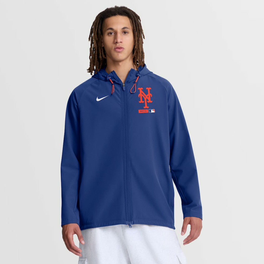New York Mets Nike Authentic Collection Raglan Therma-FIT Full-Zip Hooded Jacket Clearance