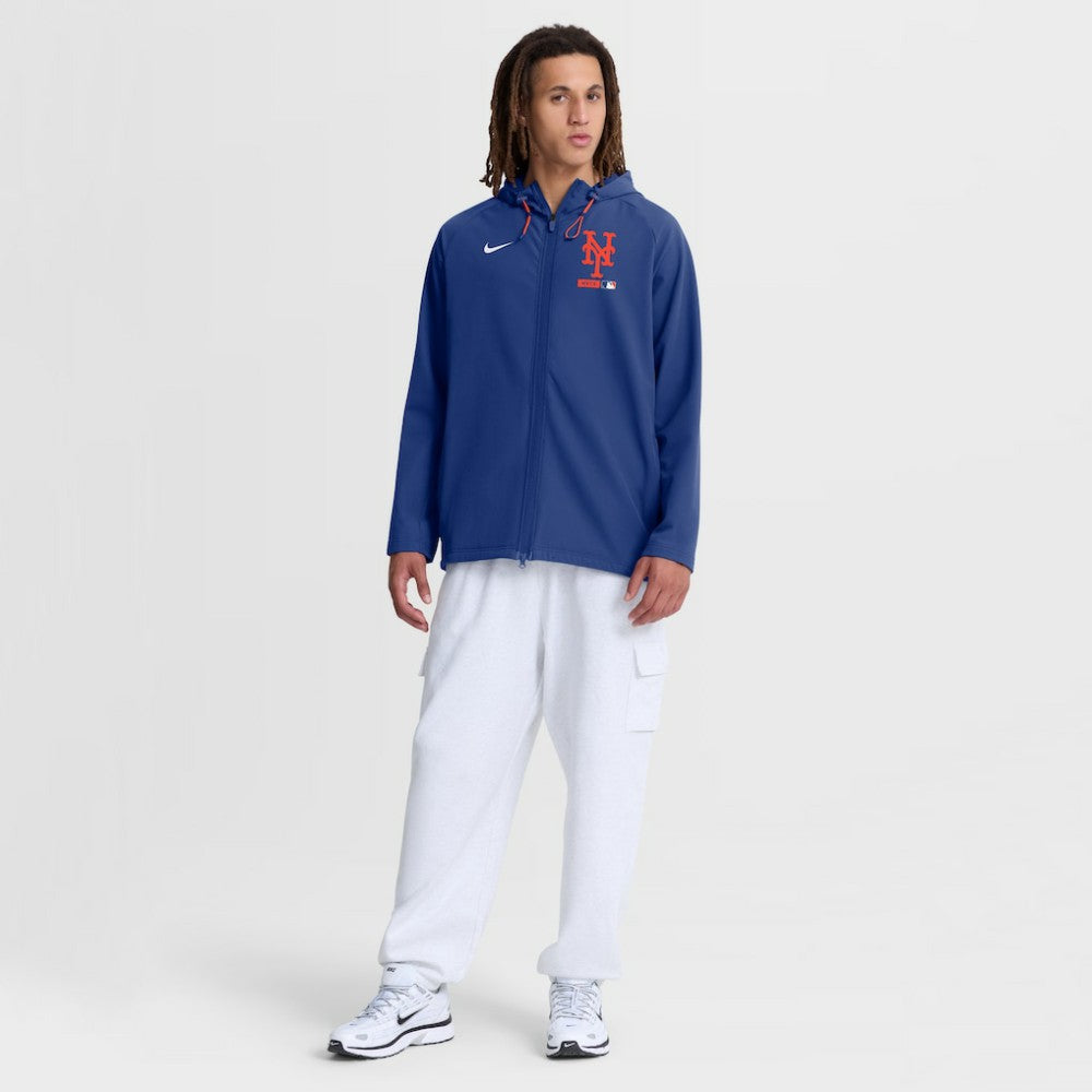 New York Mets Nike Authentic Collection Raglan Therma-FIT Full-Zip Hooded Jacket Clearance
