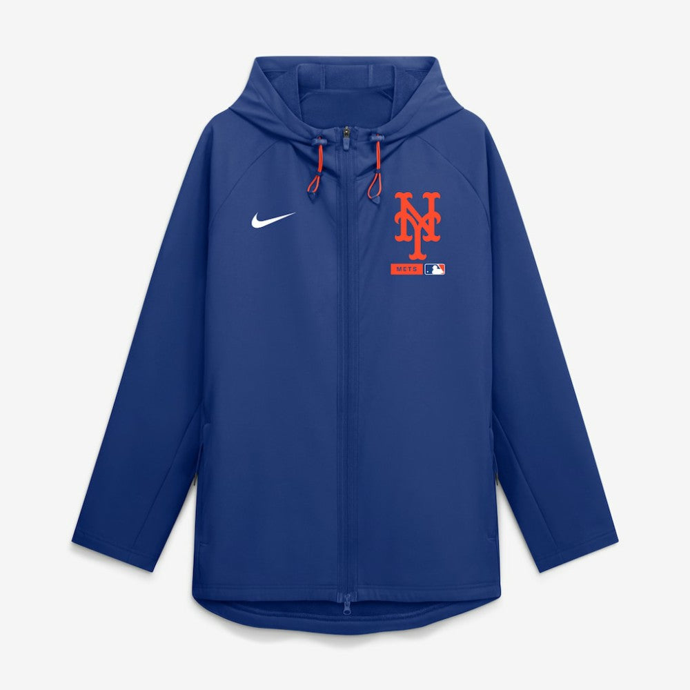 New York Mets Nike Authentic Collection Raglan Therma-FIT Full-Zip Hooded Jacket Clearance