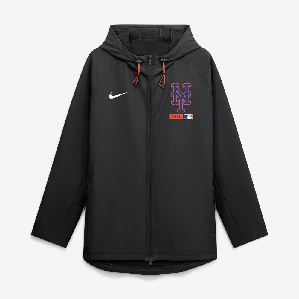 New York Mets Nike Authentic Collection Raglan Therma-FIT Full-Zip Hooded Jacket Clearance