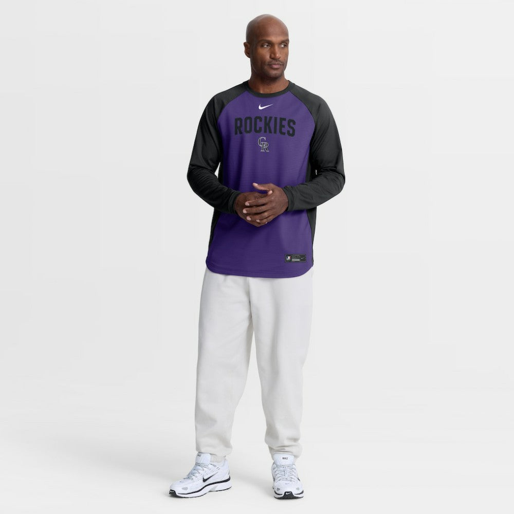 Colorado Rockies Nike Authentic Collection Raglan Dri-FIT Sweatshirt Sale