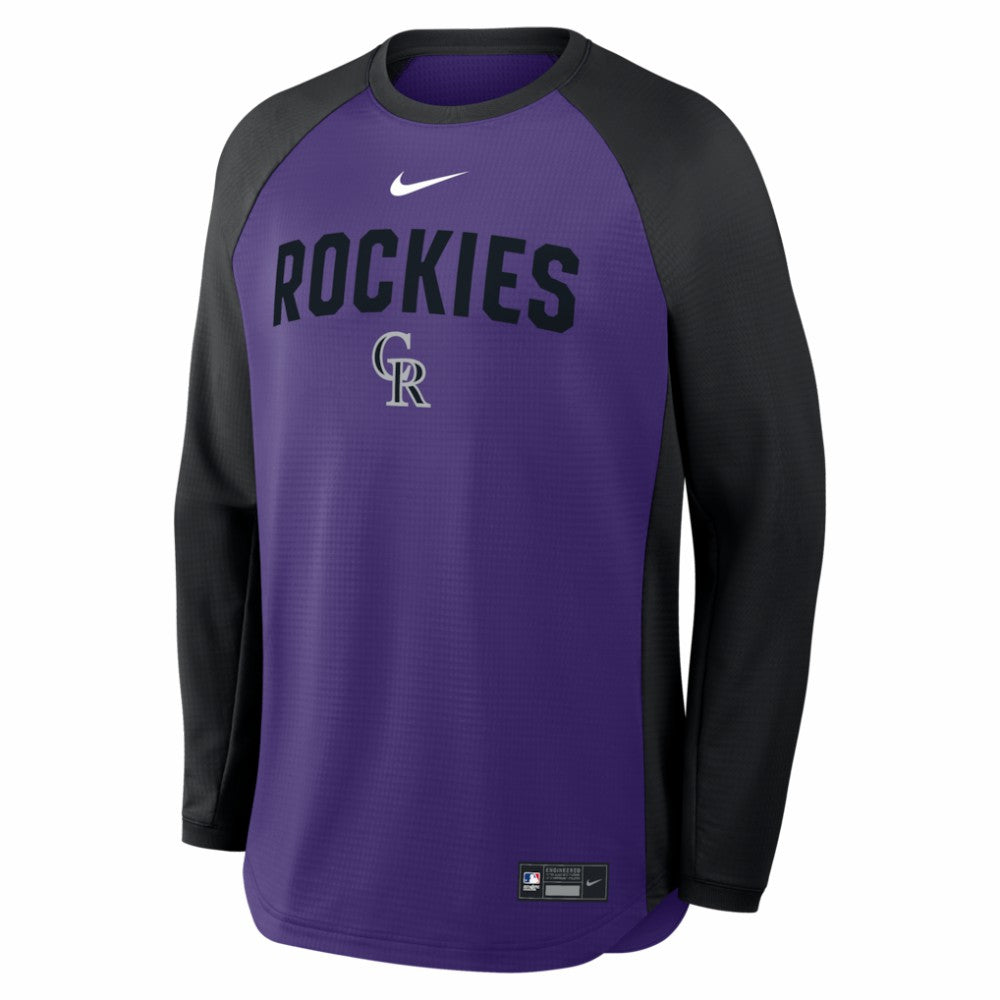 Colorado Rockies Nike Authentic Collection Raglan Dri-FIT Sweatshirt Sale