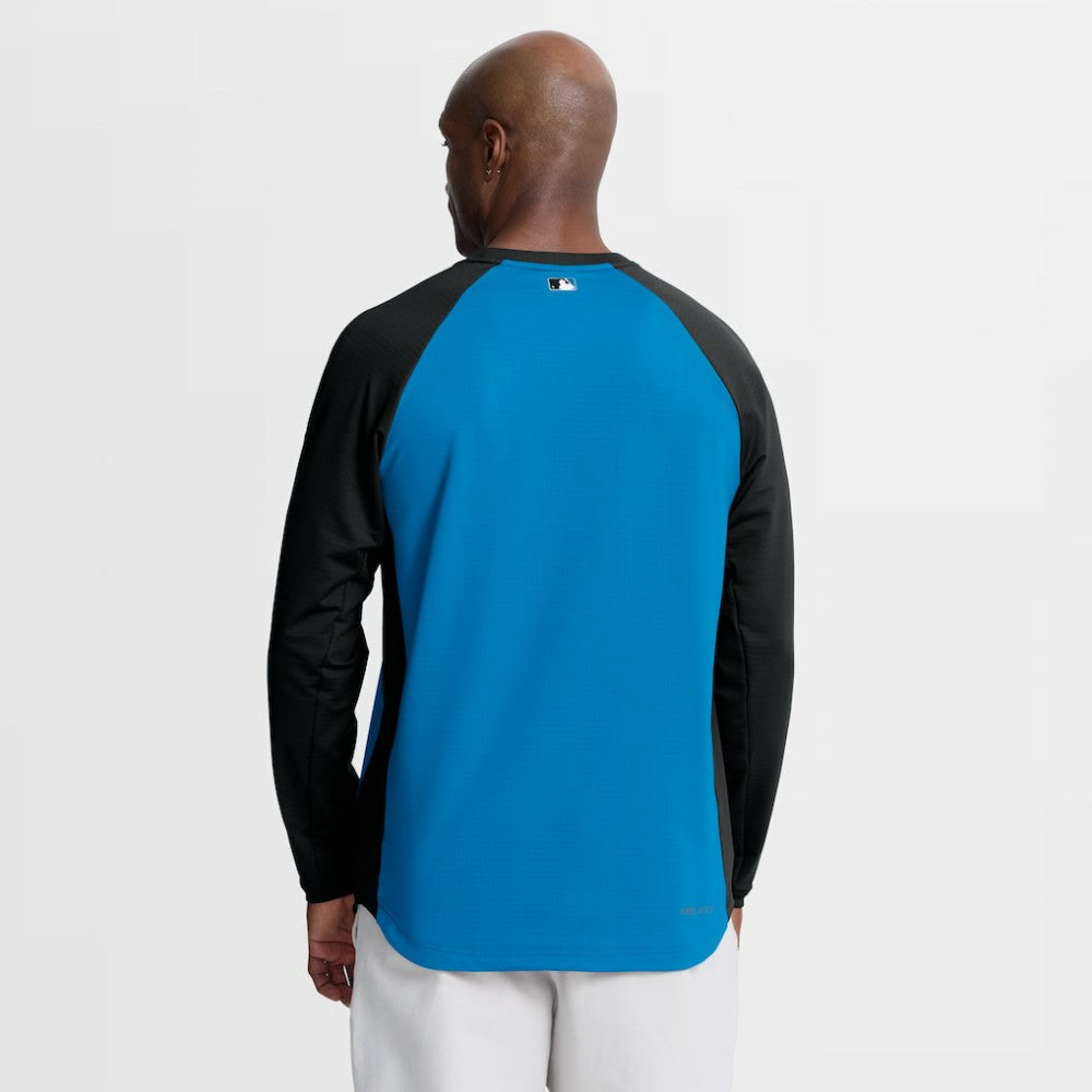 Miami Marlins Nike Authentic Collection Raglan Dri-FIT Sweatshirt Clearance