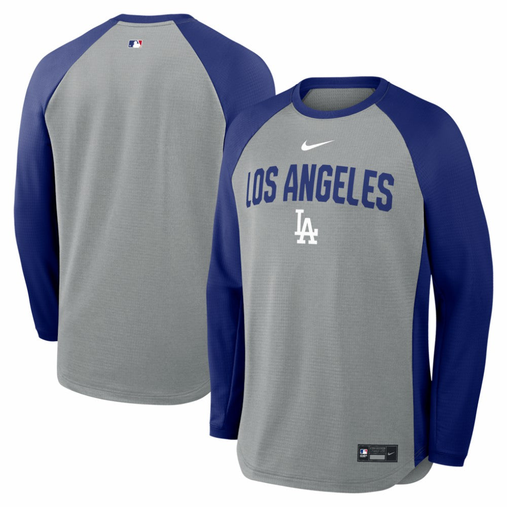 Los Angeles Dodgers Nike Authentic Collection Raglan Dri-FIT Sweatshirt Lifestyle
