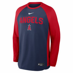 Los Angeles Angels Nike Authentic Collection Raglan Dri-FIT Sweatshirt Clearance