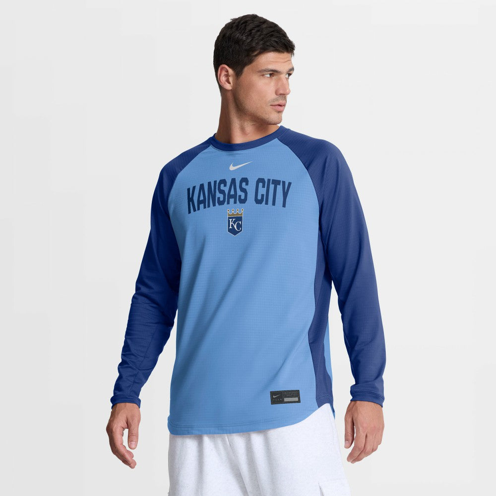 Kansas City Royals Nike Authentic Collection Raglan Dri-FIT Sweatshirt Online