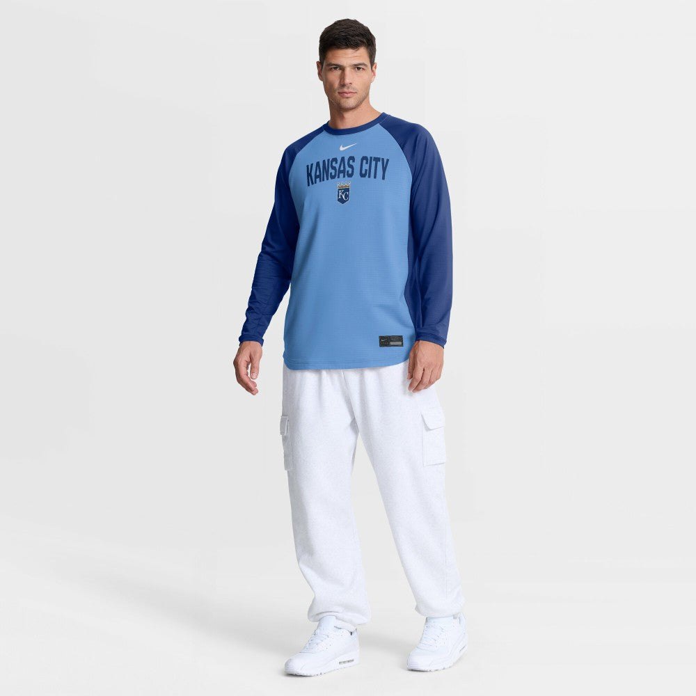 Kansas City Royals Nike Authentic Collection Raglan Dri-FIT Sweatshirt Online