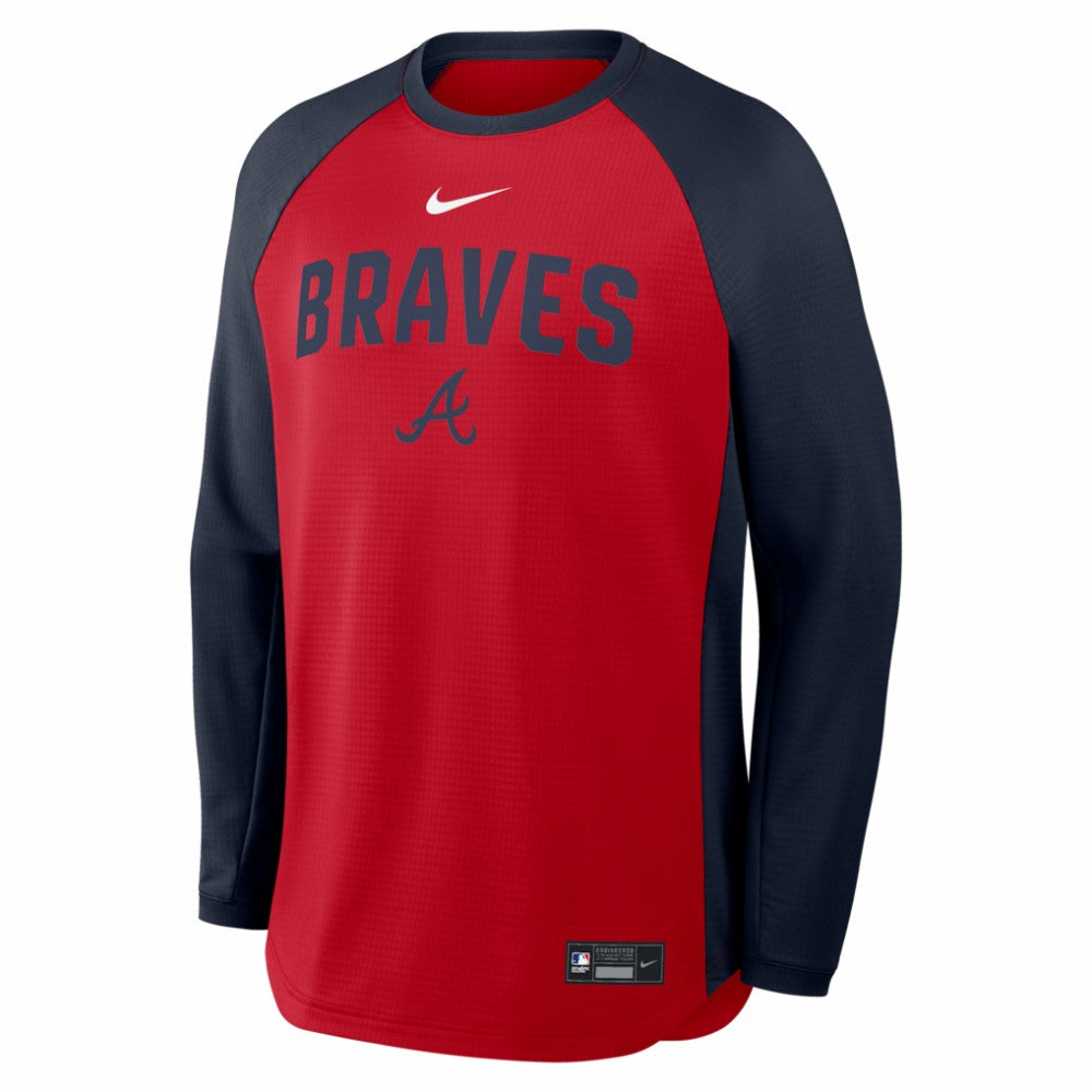 Atlanta Braves Nike Authentic Collection Raglan Dri-FIT Sweatshirt Online