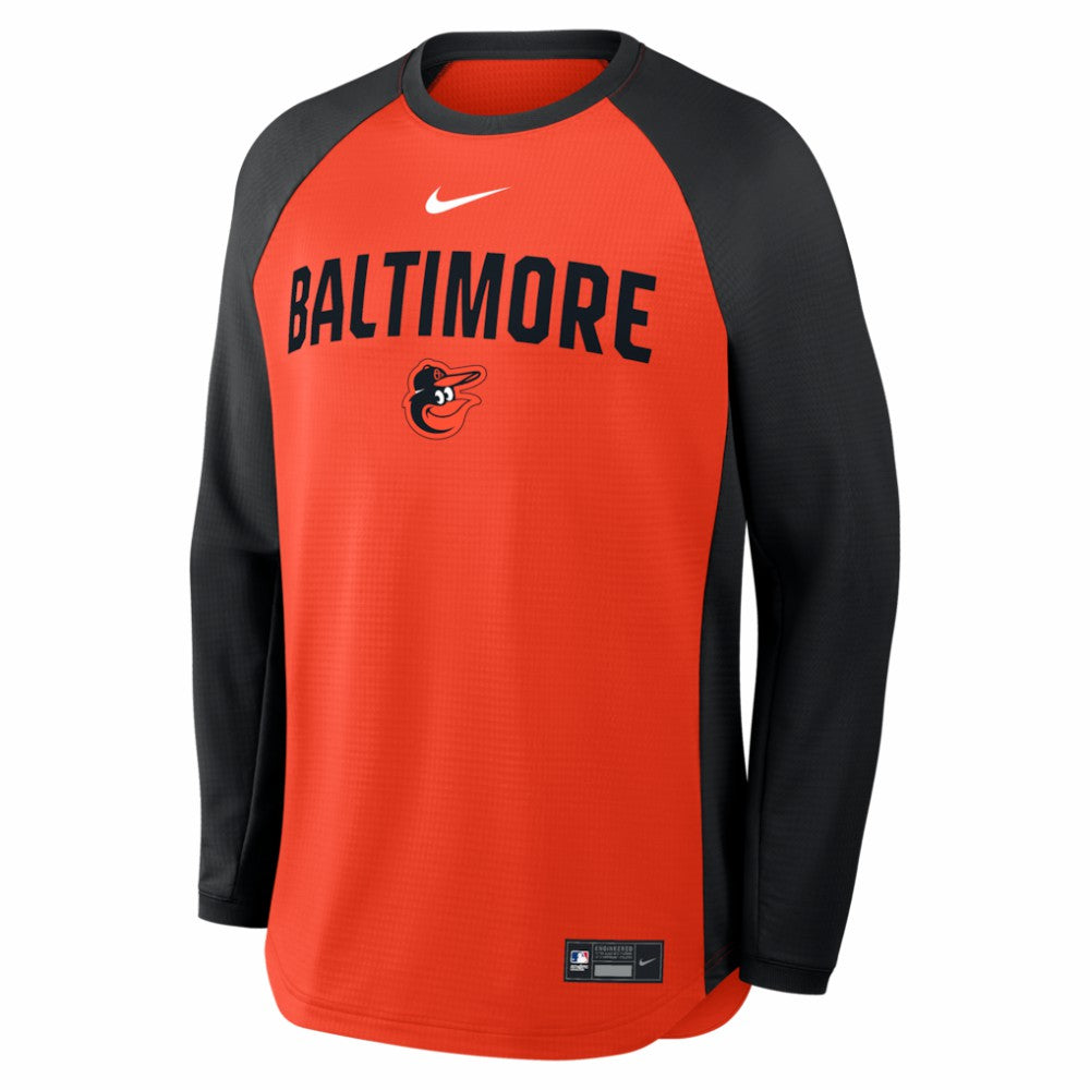 Baltimore Orioles Nike Authentic Collection Raglan Dri-FIT Sweatshirt Lifestyle