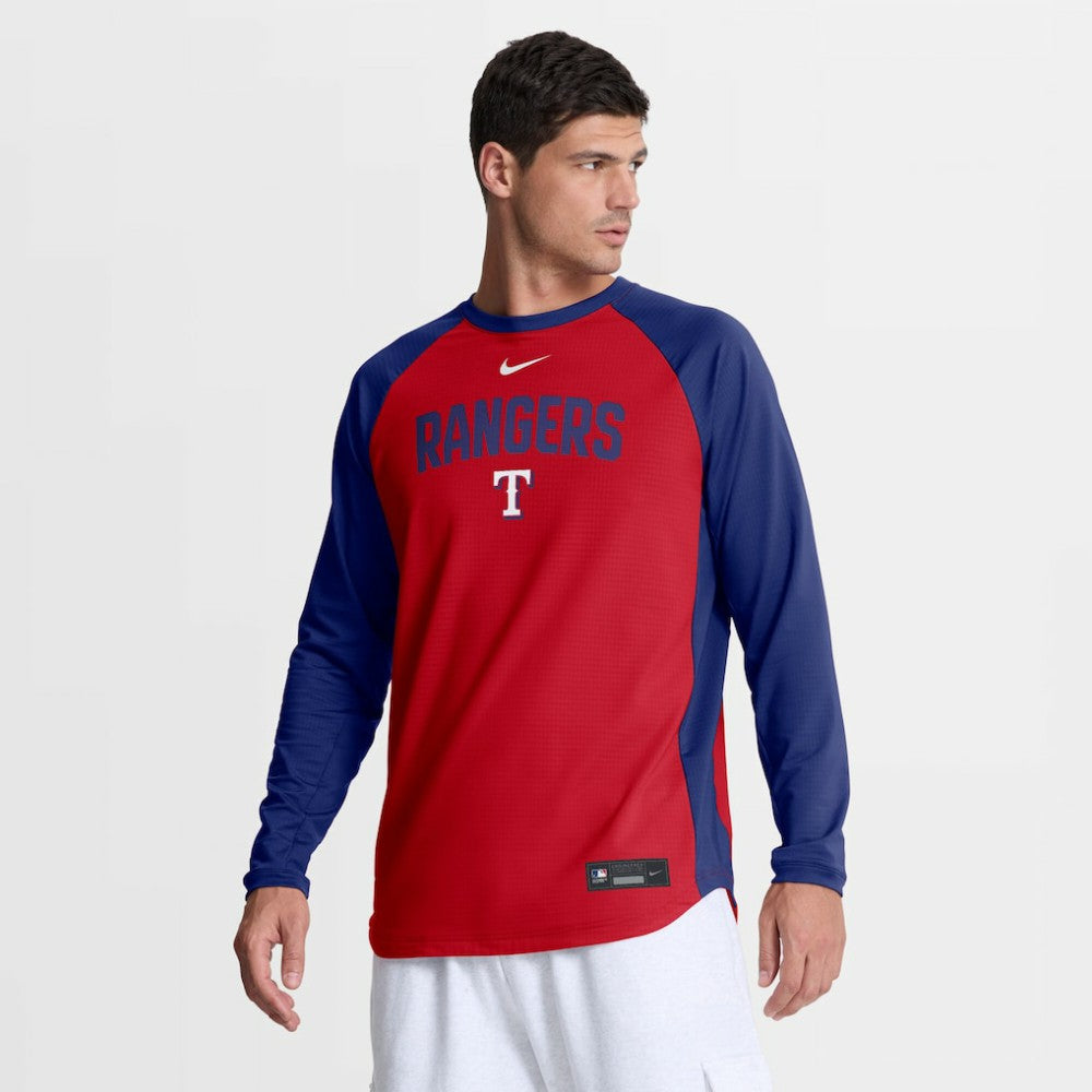 Texas Rangers Nike Authentic Collection Raglan Dri-FIT Sweatshirt Sale