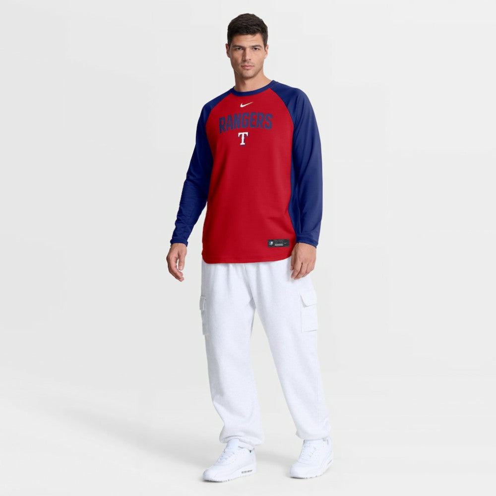 Texas Rangers Nike Authentic Collection Raglan Dri-FIT Sweatshirt Sale