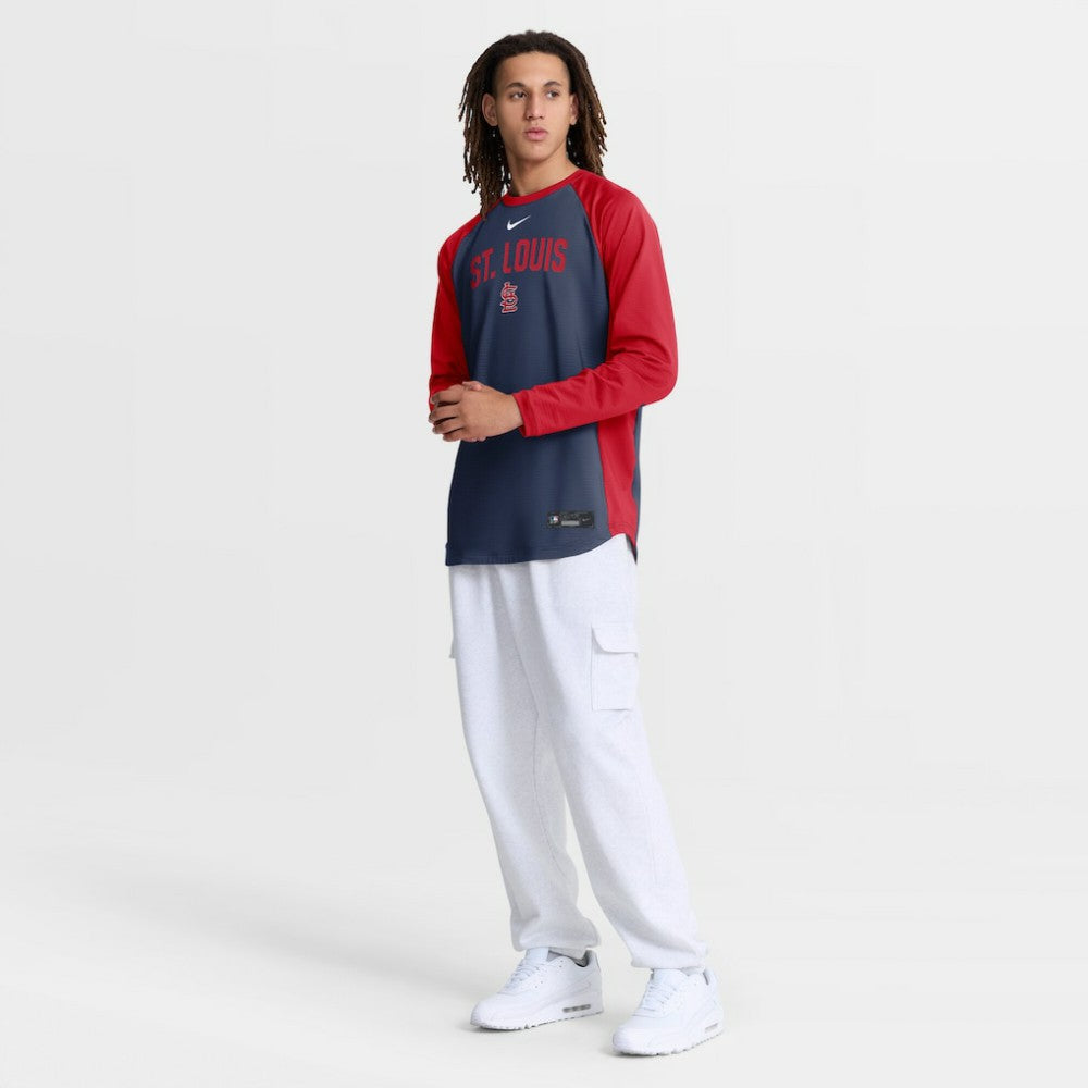 St. Louis Cardinals Nike Authentic Collection Raglan Dri-FIT Sweatshirt discount