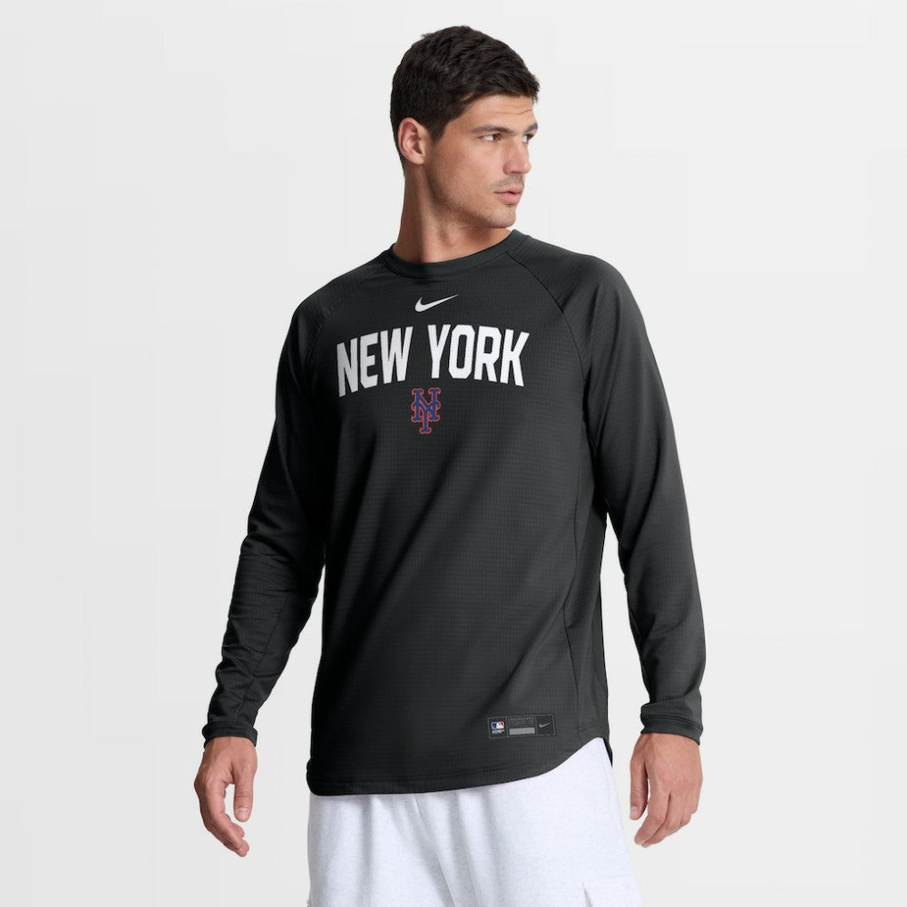 New York Mets Nike Authentic Collection Raglan Dri-FIT Sweatshirt discount