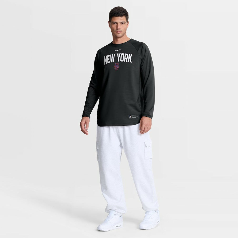 New York Mets Nike Authentic Collection Raglan Dri-FIT Sweatshirt discount