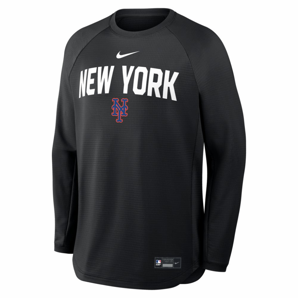 New York Mets Nike Authentic Collection Raglan Dri-FIT Sweatshirt discount