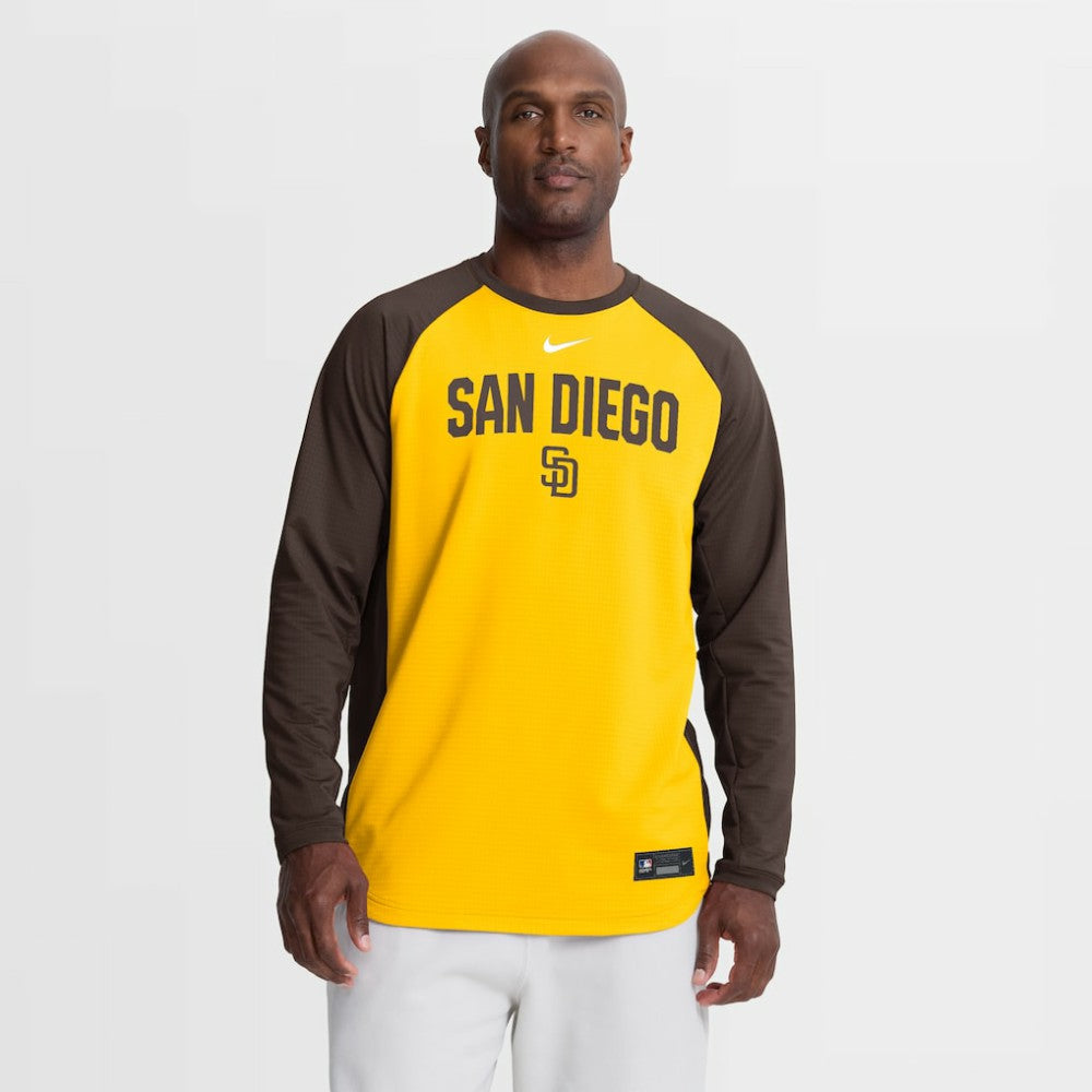 San Diego Padres Nike Authentic Collection Raglan Dri-FIT Sweatshirt discount