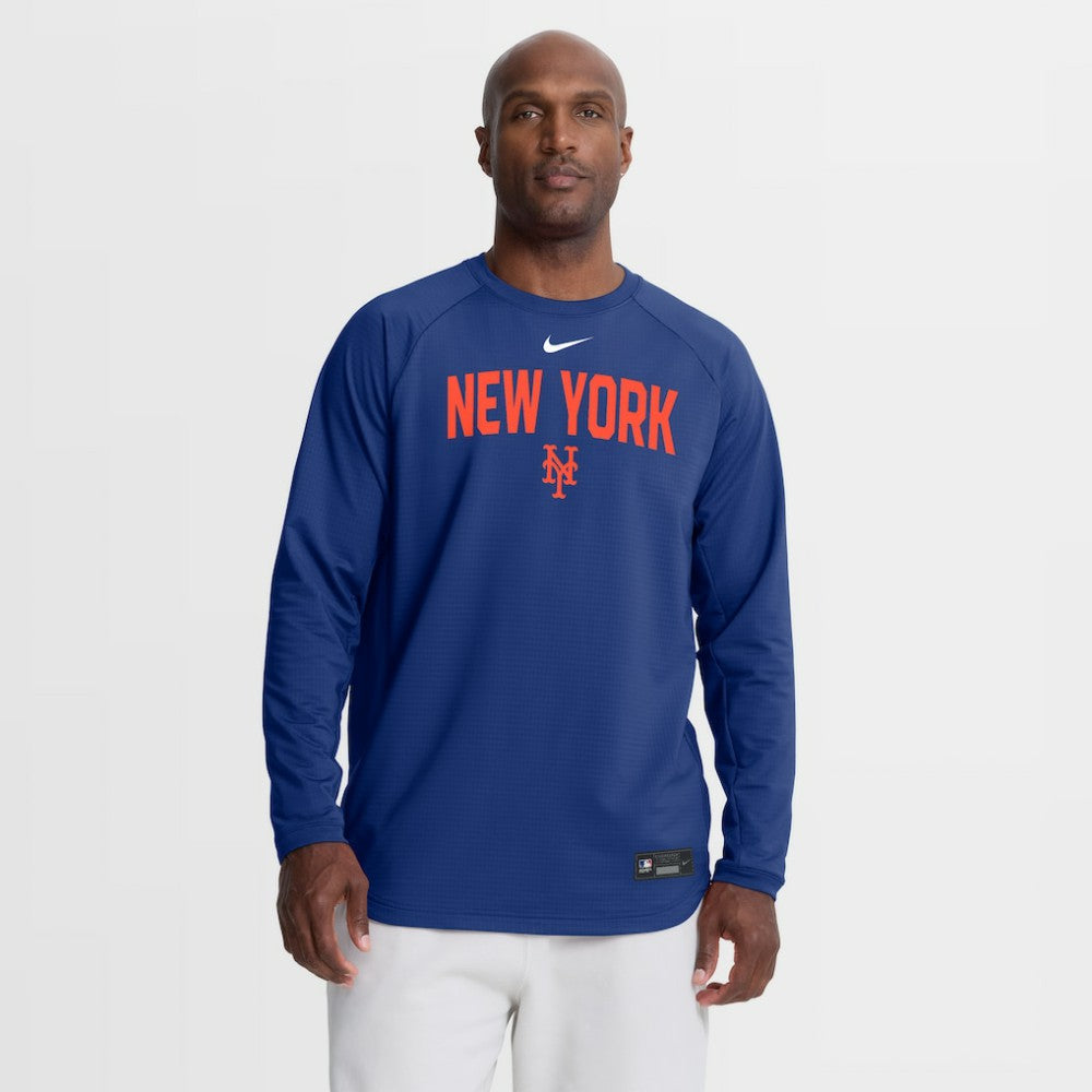 New York Mets Nike Authentic Collection Raglan Dri-FIT Sweatshirt discount