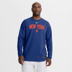 New York Mets Nike Authentic Collection Raglan Dri-FIT Sweatshirt discount