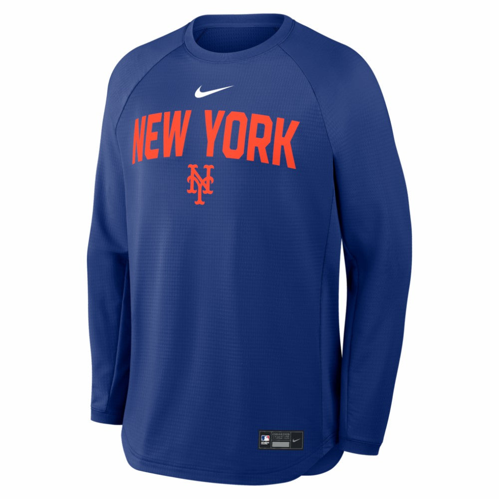 New York Mets Nike Authentic Collection Raglan Dri-FIT Sweatshirt discount