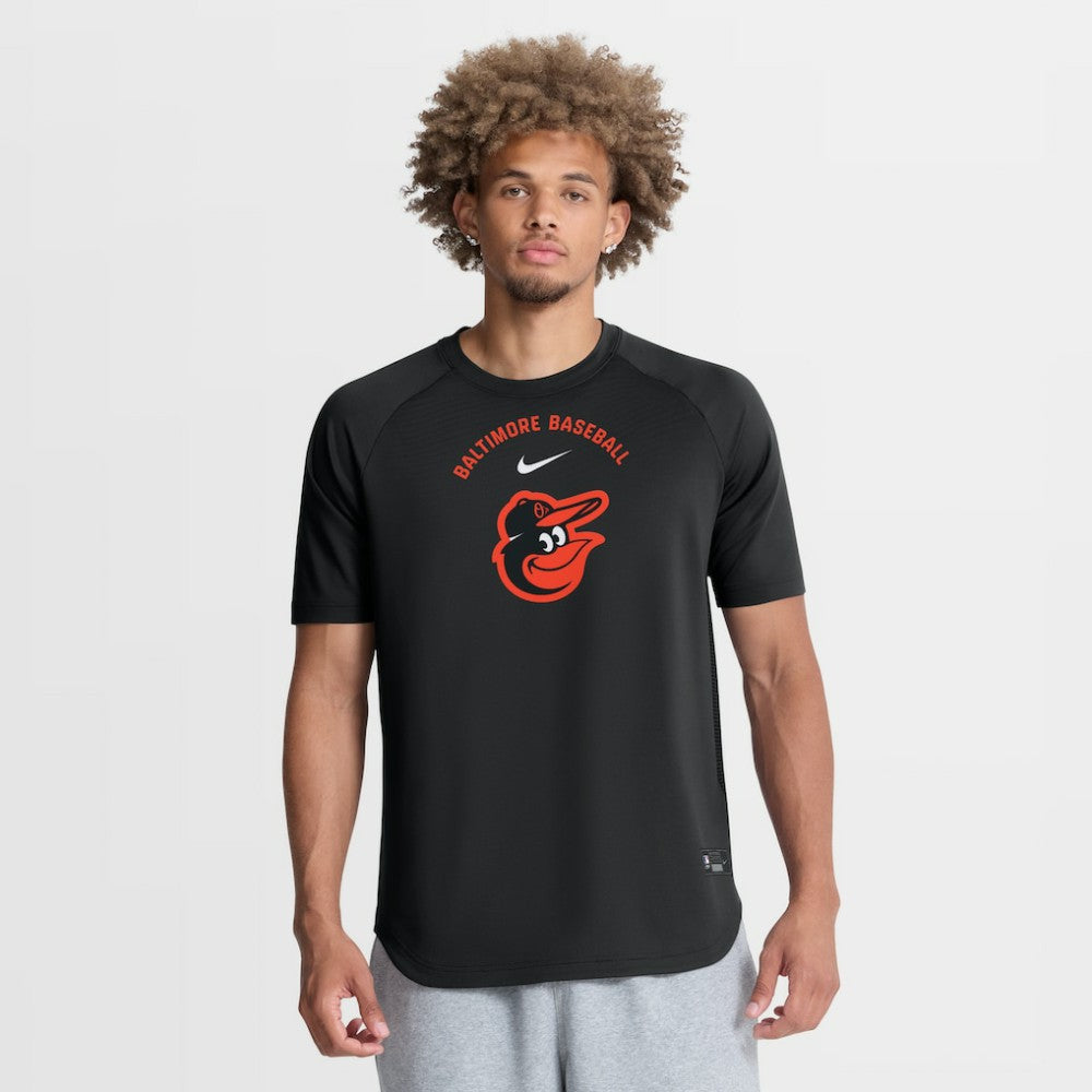 Baltimore Orioles Nike Authentic Collection Batting Practice Pre-Game Raglan Dri-FIT Top Lifestyle