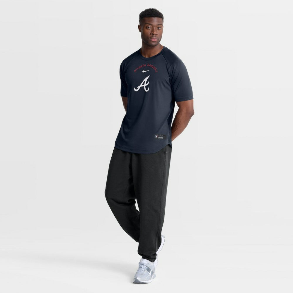 Atlanta Braves Nike Authentic Collection Batting Practice Pre-Game Raglan Dri-FIT Top discount