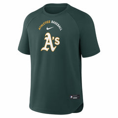Athletics Nike Authentic Collection Batting Practice Pre-Game Raglan Dri-FIT Top Online