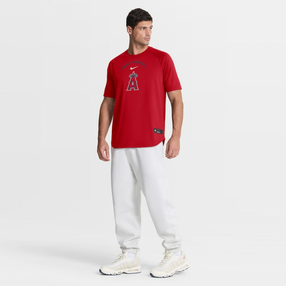 Los Angeles Angels Nike Authentic Collection Batting Practice Pre-Game Raglan Dri-FIT Top Clearance