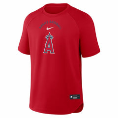 Los Angeles Angels Nike Authentic Collection Batting Practice Pre-Game Raglan Dri-FIT Top Clearance