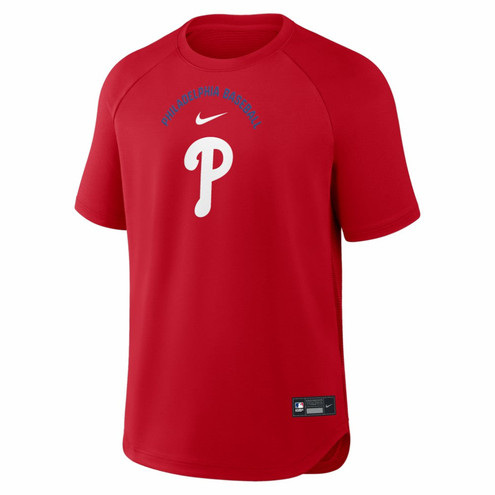 Philadelphia Phillies Nike Authentic Collection Batting Practice Pre-Game Raglan Dri-FIT Top Sale