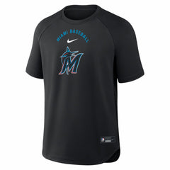 Miami Marlins Nike Authentic Collection Batting Practice Pre-Game Raglan Dri-FIT Top Lifestyle