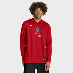 Los Angeles Angels Nike Authentic Collection Dri-FIT Long Sleeve Hooded T-Shirt Near Me