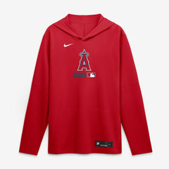 Los Angeles Angels Nike Authentic Collection Dri-FIT Long Sleeve Hooded T-Shirt Near Me