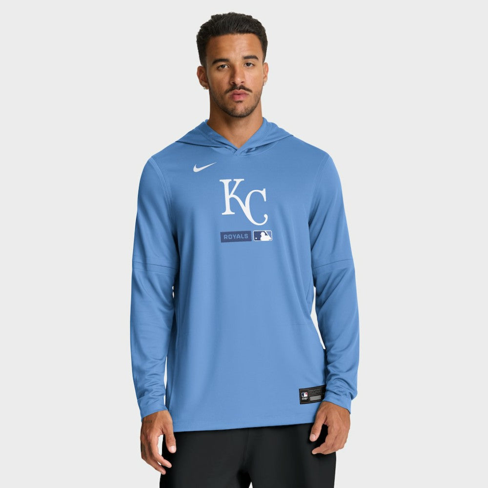 Kansas City Royals Nike Authentic Collection Dri-FIT Long Sleeve Hooded T-Shirt for sale