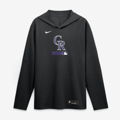 Colorado Rockies Nike Authentic Collection Dri-FIT Long Sleeve Hooded T-Shirt Sale