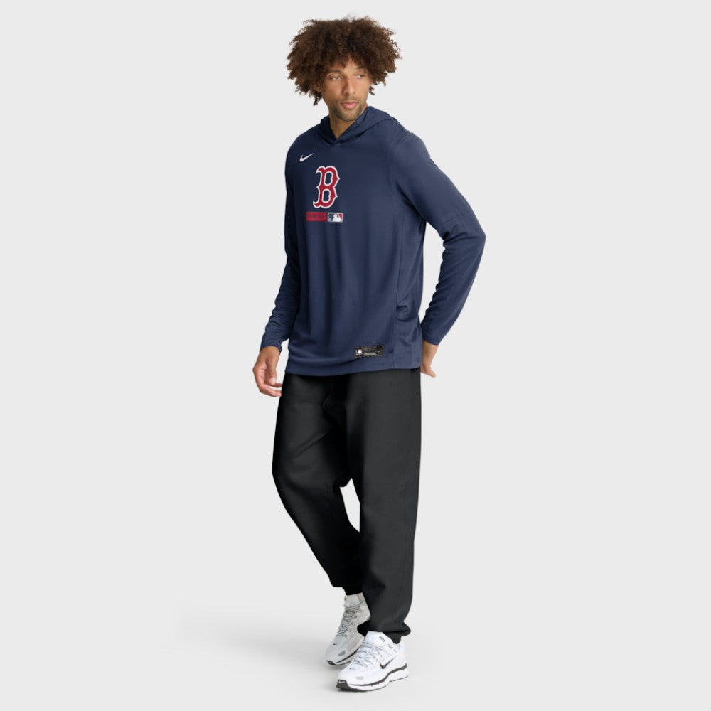 Boston Red Sox Nike Authentic Collection Dri-FIT Long Sleeve Hooded T-Shirt Clearance
