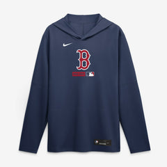 Boston Red Sox Nike Authentic Collection Dri-FIT Long Sleeve Hooded T-Shirt Clearance