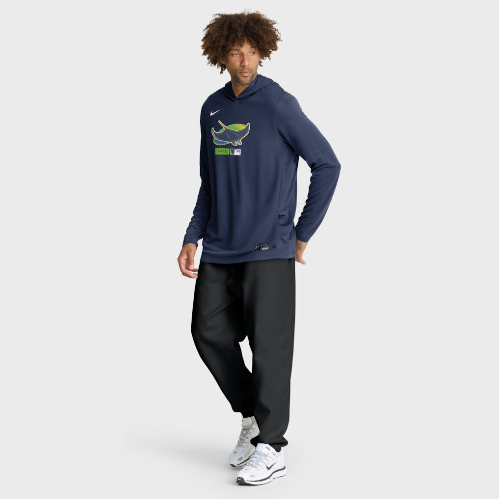 Tampa Bay Rays Nike Authentic Collection Dri-FIT Long Sleeve Hooded T-Shirt for sale
