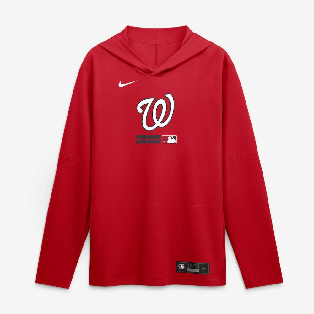 Washington Nationals Nike Authentic Collection Dri-FIT Long Sleeve Hooded T-Shirt Lifestyle