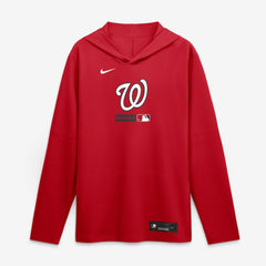 Washington Nationals Nike Authentic Collection Dri-FIT Long Sleeve Hooded T-Shirt Lifestyle