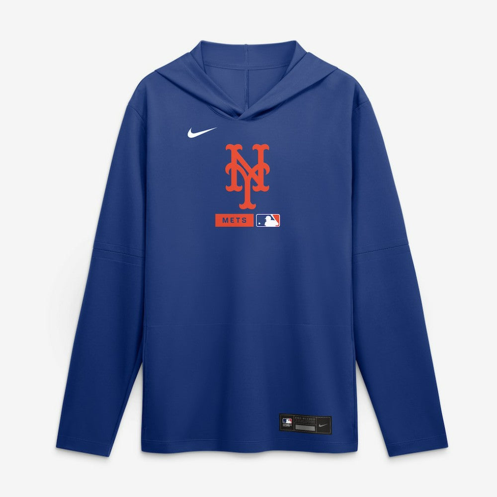 New York Mets Nike Authentic Collection Dri-FIT Long Sleeve Hooded T-Shirt for sale