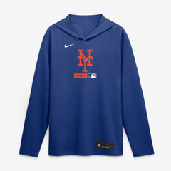 New York Mets Nike Authentic Collection Dri-FIT Long Sleeve Hooded T-Shirt for sale