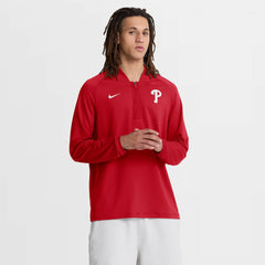 Philadelphia Phillies Nike Authentic Collection Dri-FIT Raglan Half-Zip Pullover Clearance