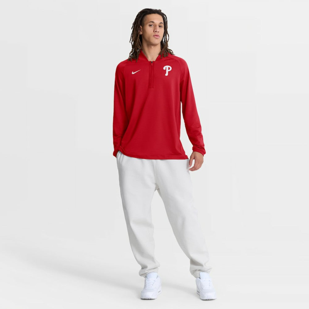 Philadelphia Phillies Nike Authentic Collection Dri-FIT Raglan Half-Zip Pullover Clearance