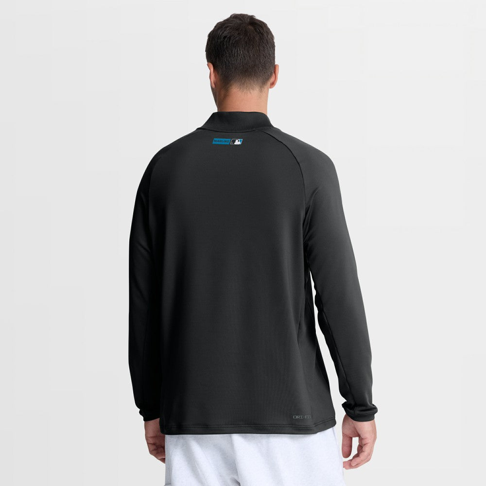 Miami Marlins Nike Authentic Collection Dri-FIT Raglan Half-Zip Pullover Online