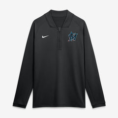 Miami Marlins Nike Authentic Collection Dri-FIT Raglan Half-Zip Pullover Online