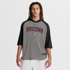 Arizona Diamondbacks Nike Authentic Collection Flux Dri-FIT Raglan 3/4-Sleeve Hooded T-Shirt Near Me