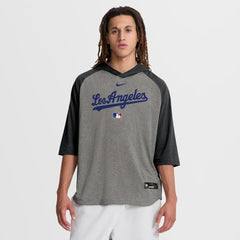 Los Angeles Dodgers Nike Authentic Collection Flux Dri-FIT Raglan 3/4-Sleeve Hooded T-Shirt Clearance