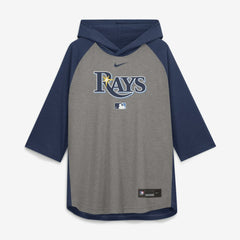 Tampa Bay Rays Nike Authentic Collection Flux Dri-FIT Raglan 3/4-Sleeve Hooded T-Shirt Clearance