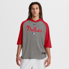 Philadelphia Phillies Nike Authentic Collection Flux Dri-FIT Raglan 3/4-Sleeve Hooded T-Shirt Online