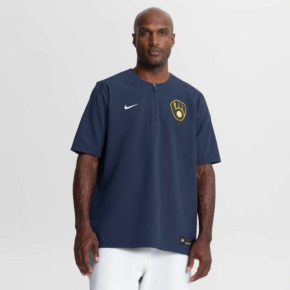 Milwaukee Brewers Nike Authentic Collection Dri-FIT Quarter-Zip Windshirt Lifestyle